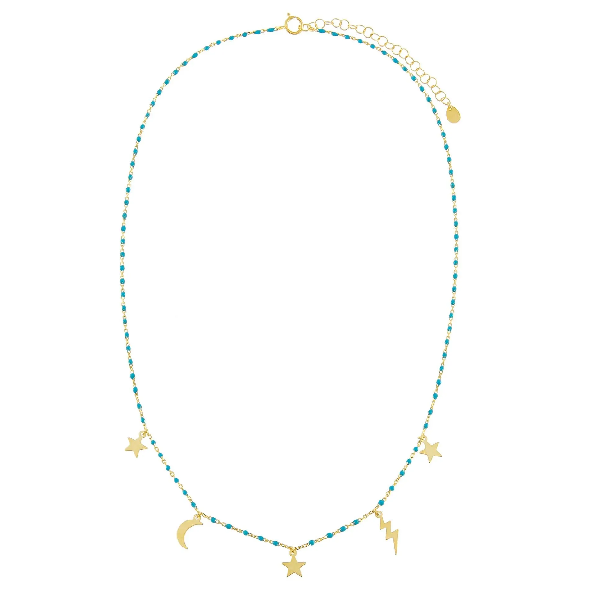 Celestial Enamel Beaded Necklace