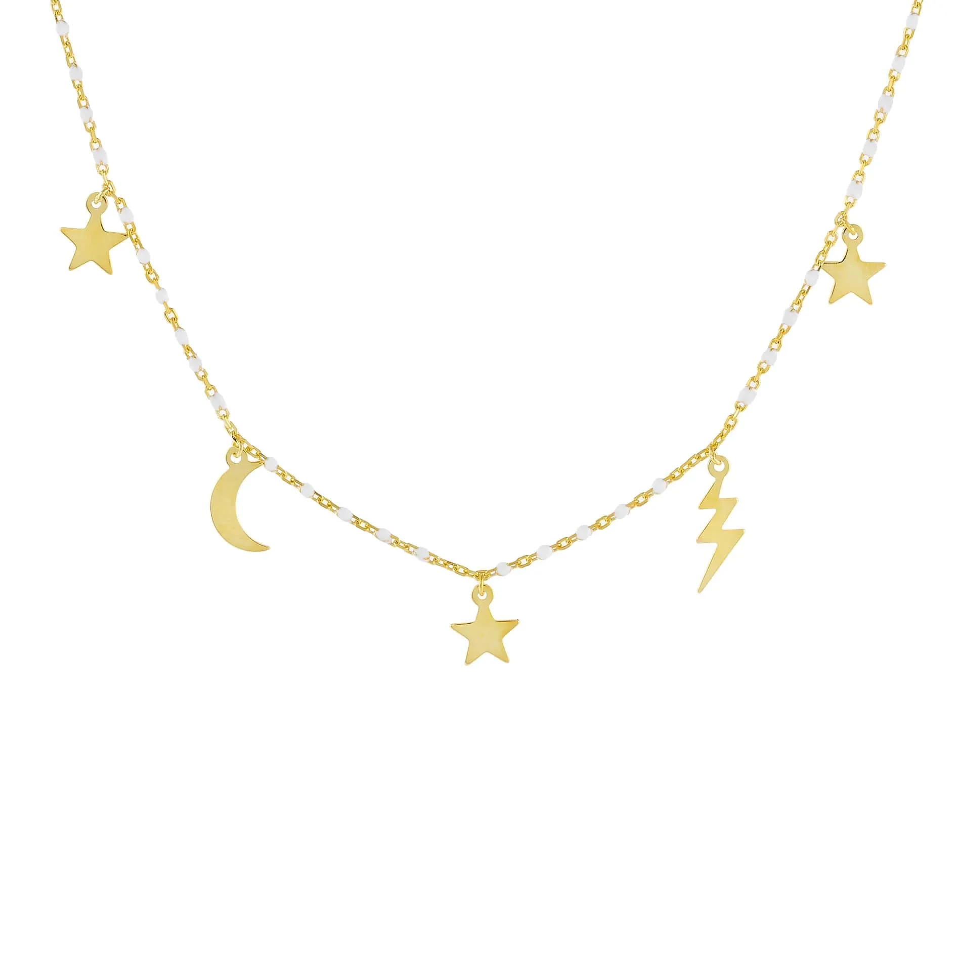 Celestial Enamel Beaded Necklace