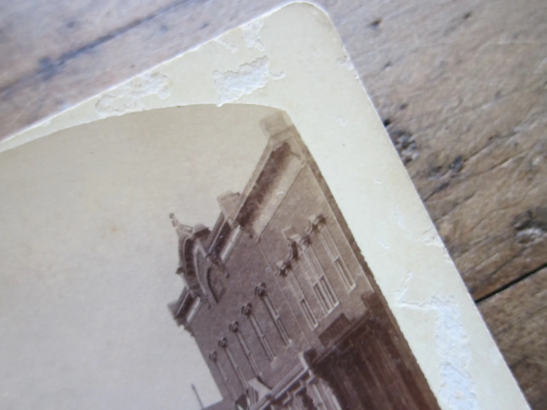 Charles Emery 1880 Stereoscope Card of the Post Office, Main St. Silver Cliff, Colorado
