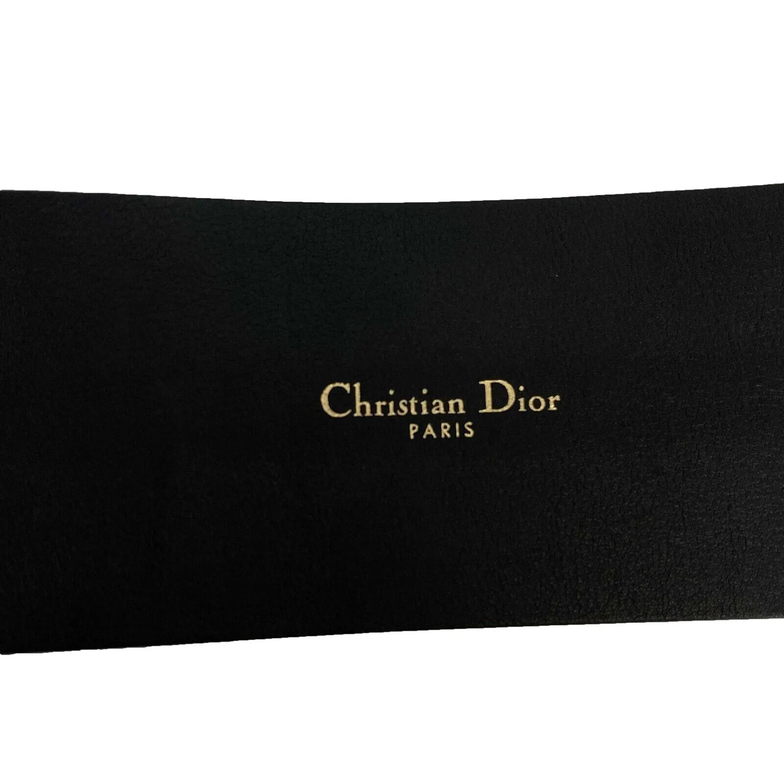 Christian Dior - Diorquake Leather D Buckle Black Belt - SIze 80 Fits US M/4-6