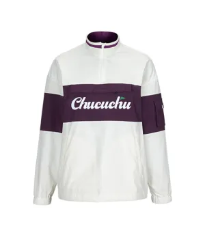 CHUCUCHU Color Point Anorak Jumper - Purple/White