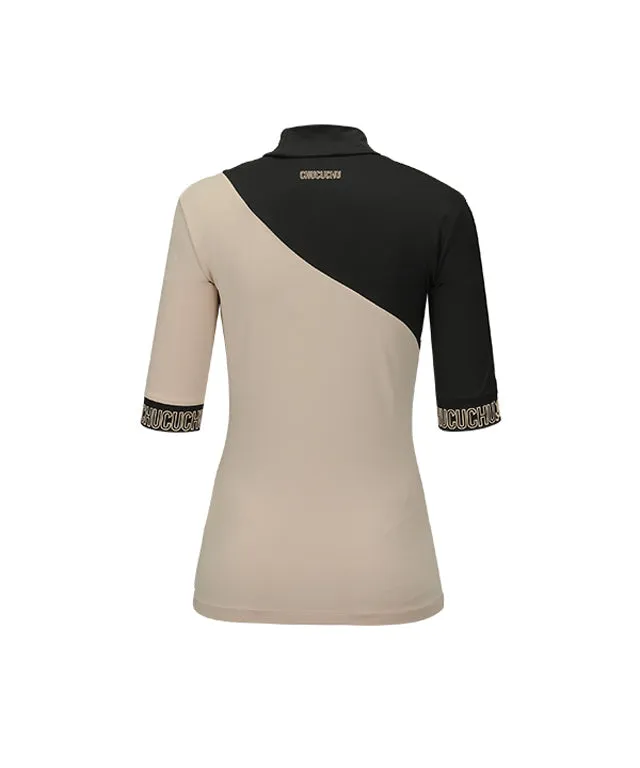 CHUCUCHU Cross Point Short Sleeve - Beige