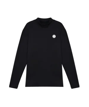 CHUCUCHU Men's Half Neck Authentic T-Shirt - Black