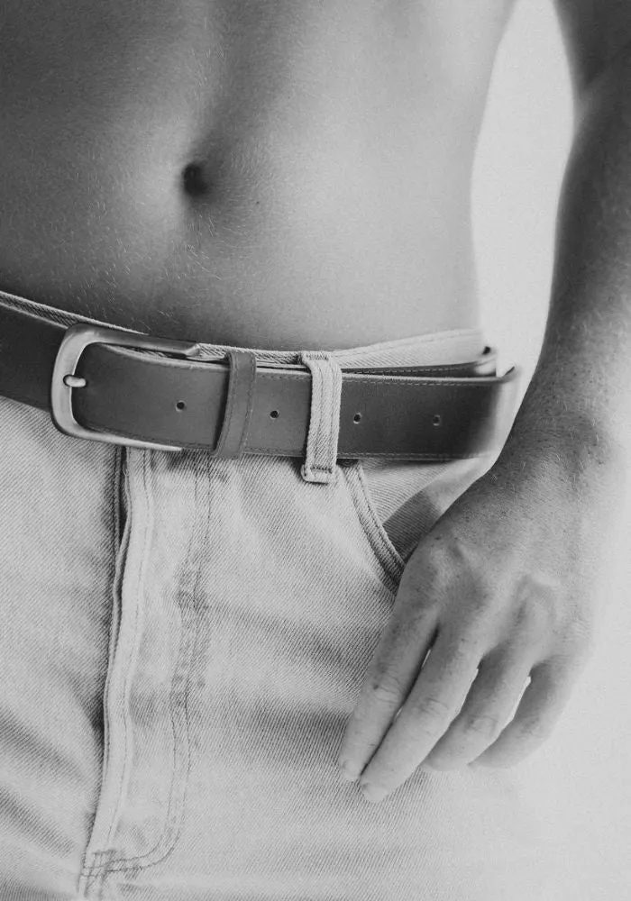 Classic Belt- Textured Noir