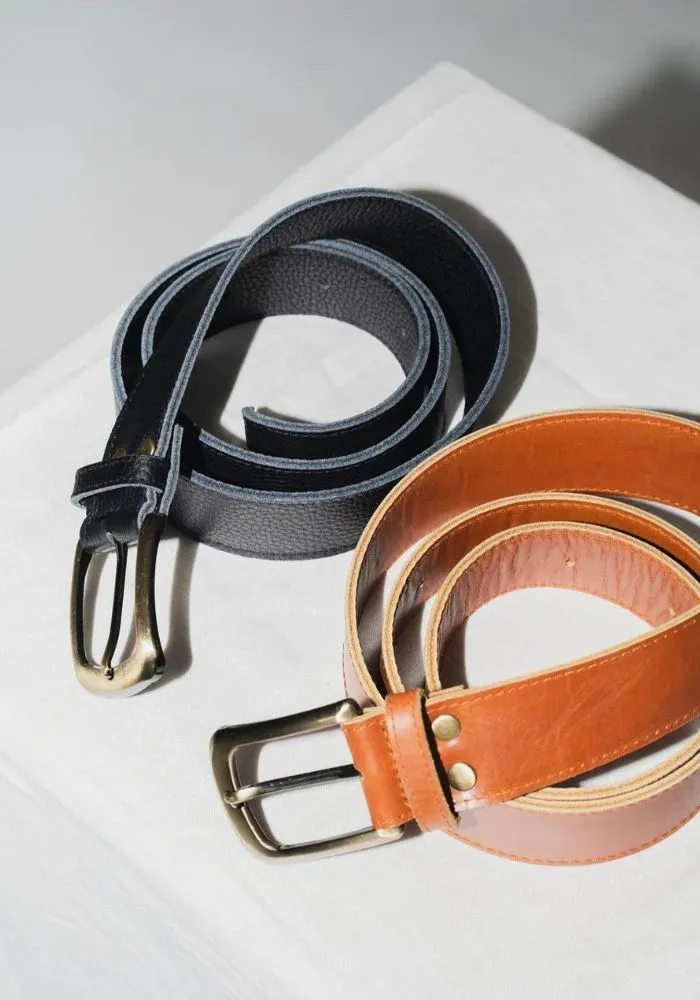 Classic Belt- Textured Noir