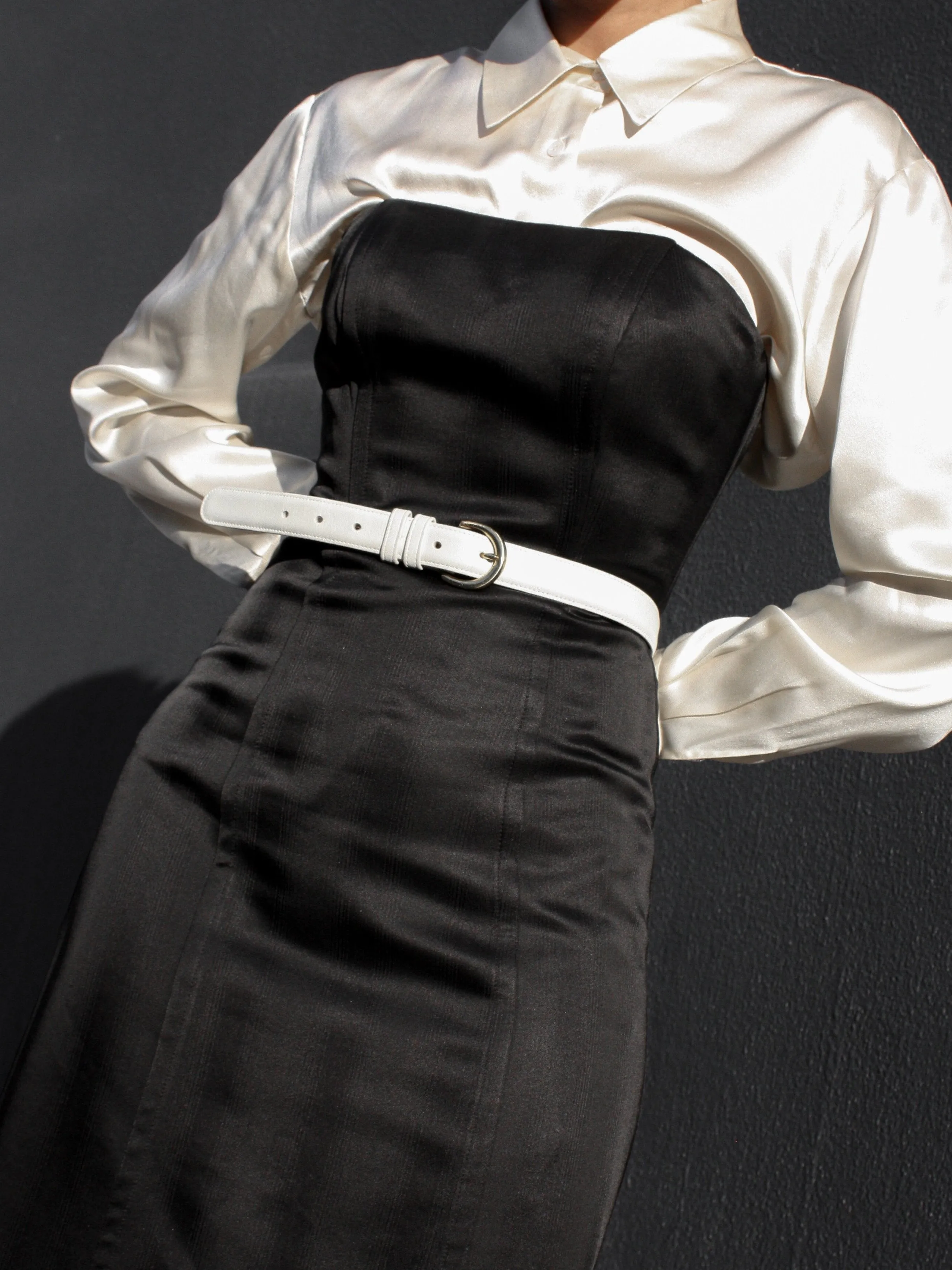 Coach White Leather Belt