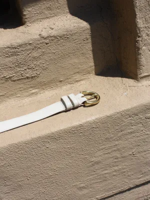 Coach White Leather Belt