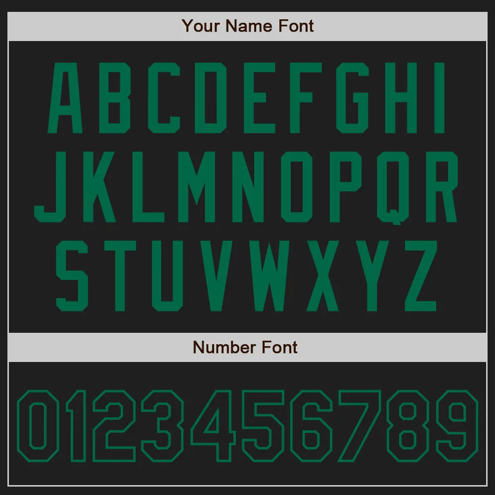 Custom Black Kelly Green Authentic Two Tone Baseball Jersey