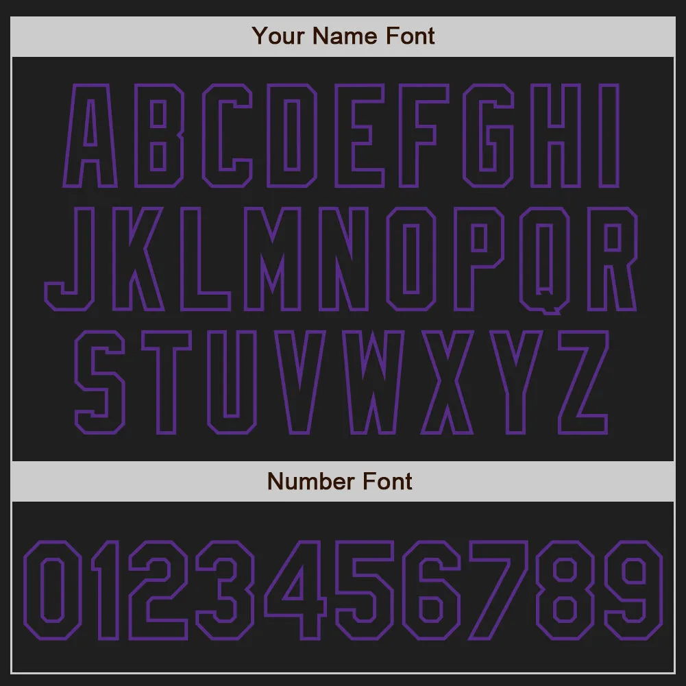 Custom Black Purple Authentic Two Tone Baseball Jersey