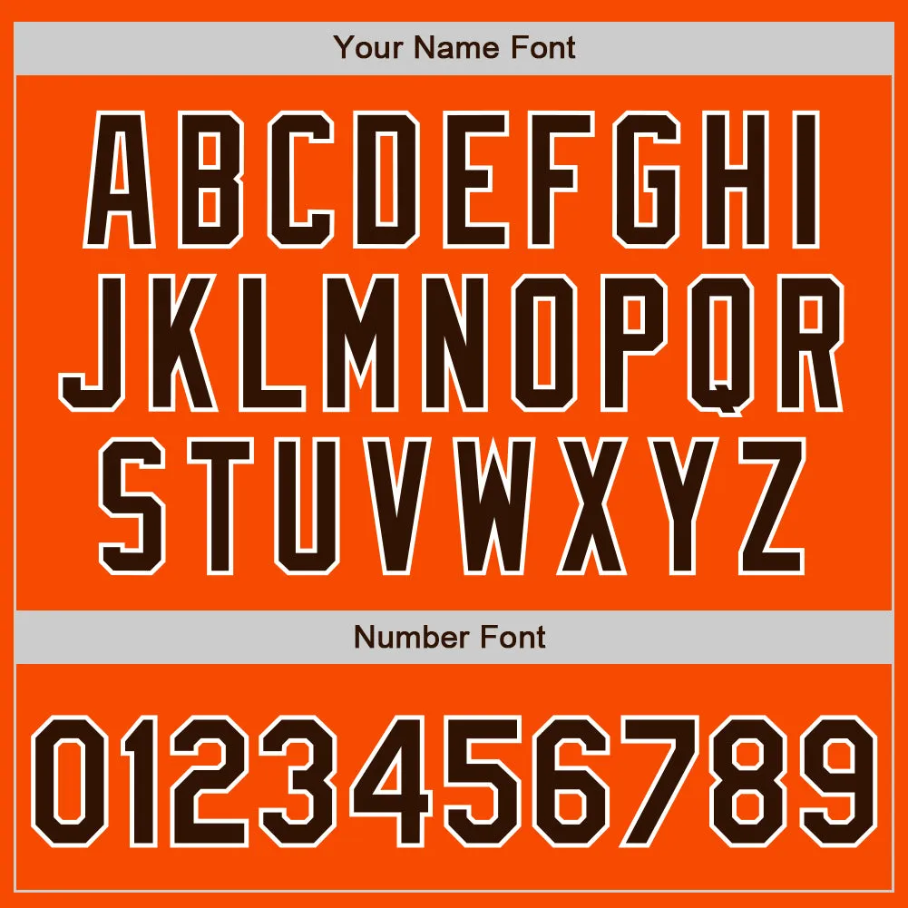 Custom Orange Brown-White Authentic Two Tone Baseball Jersey
