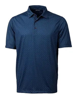Cutter & Buck Mens Pike Double Dot Print Stretch Polo