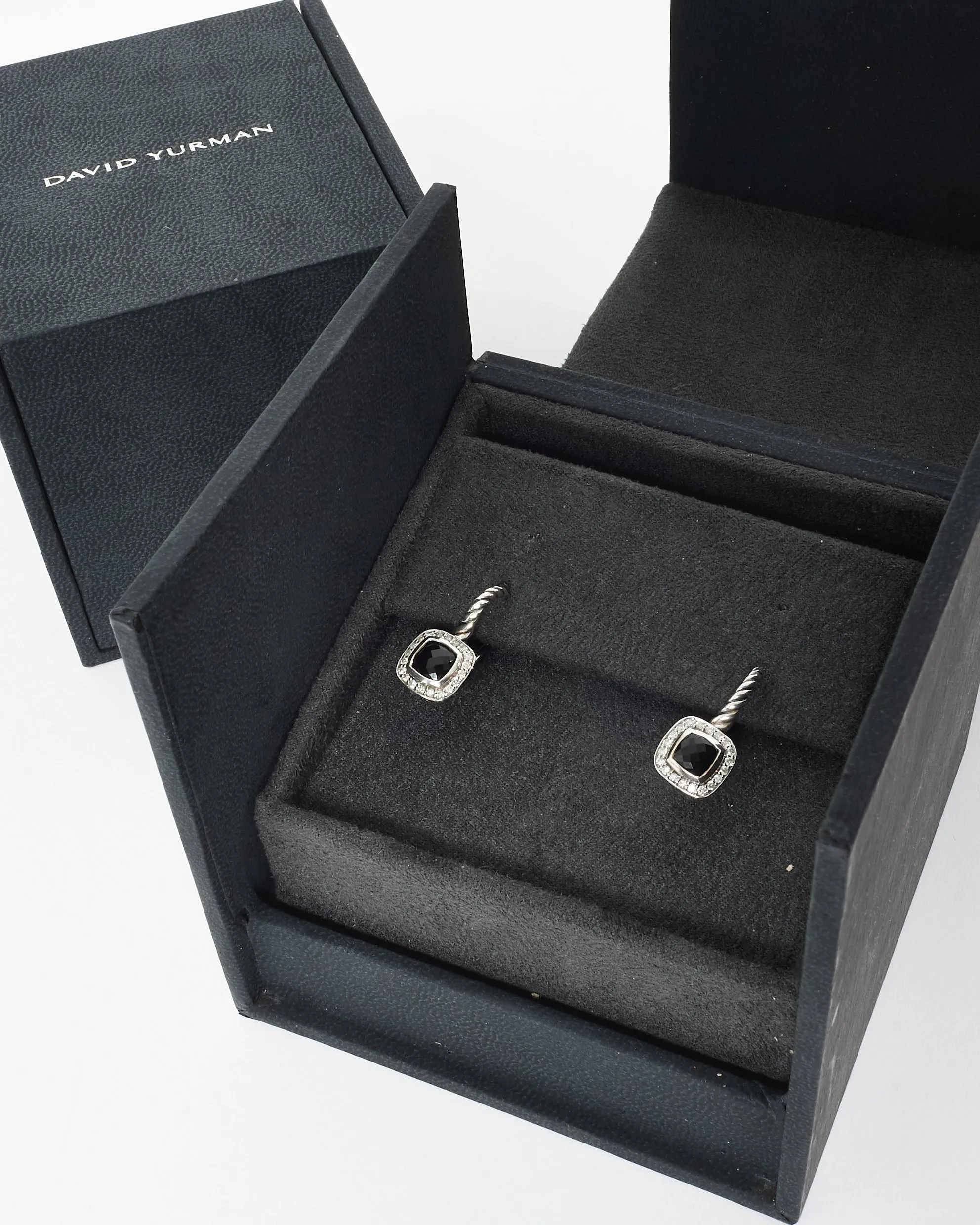 David Yurman Onyx Petite Albion Dangle Earrings