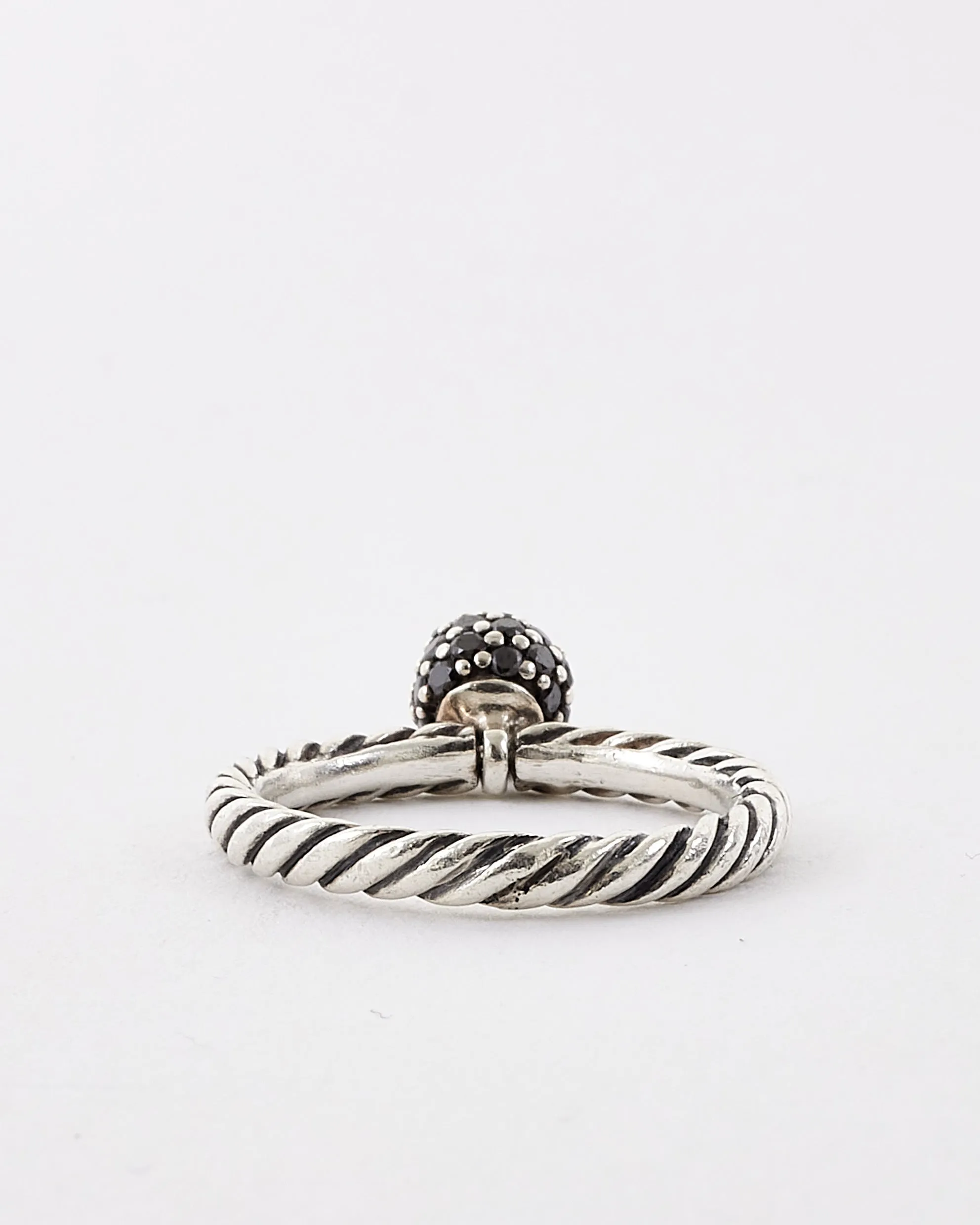 David Yurman Silver & Onyx Pavé Dangle Ring - 5