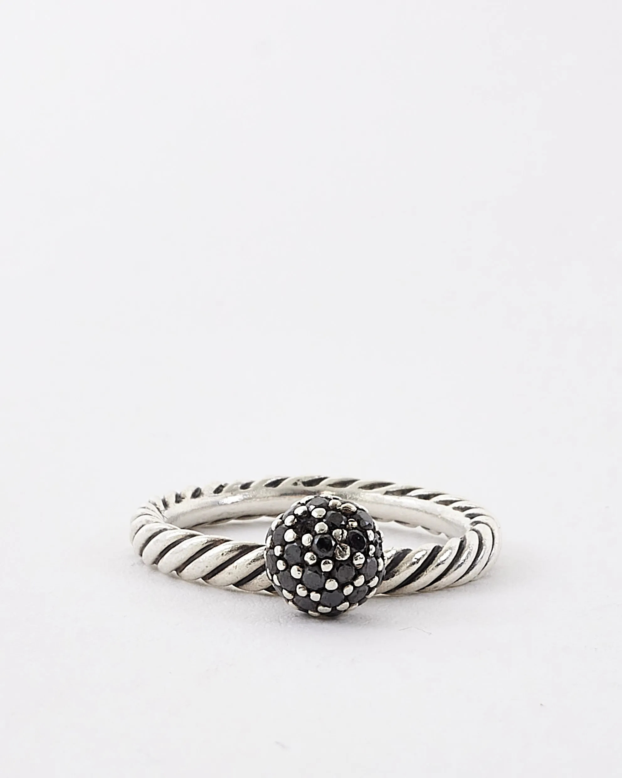 David Yurman Silver & Onyx Pavé Dangle Ring - 5