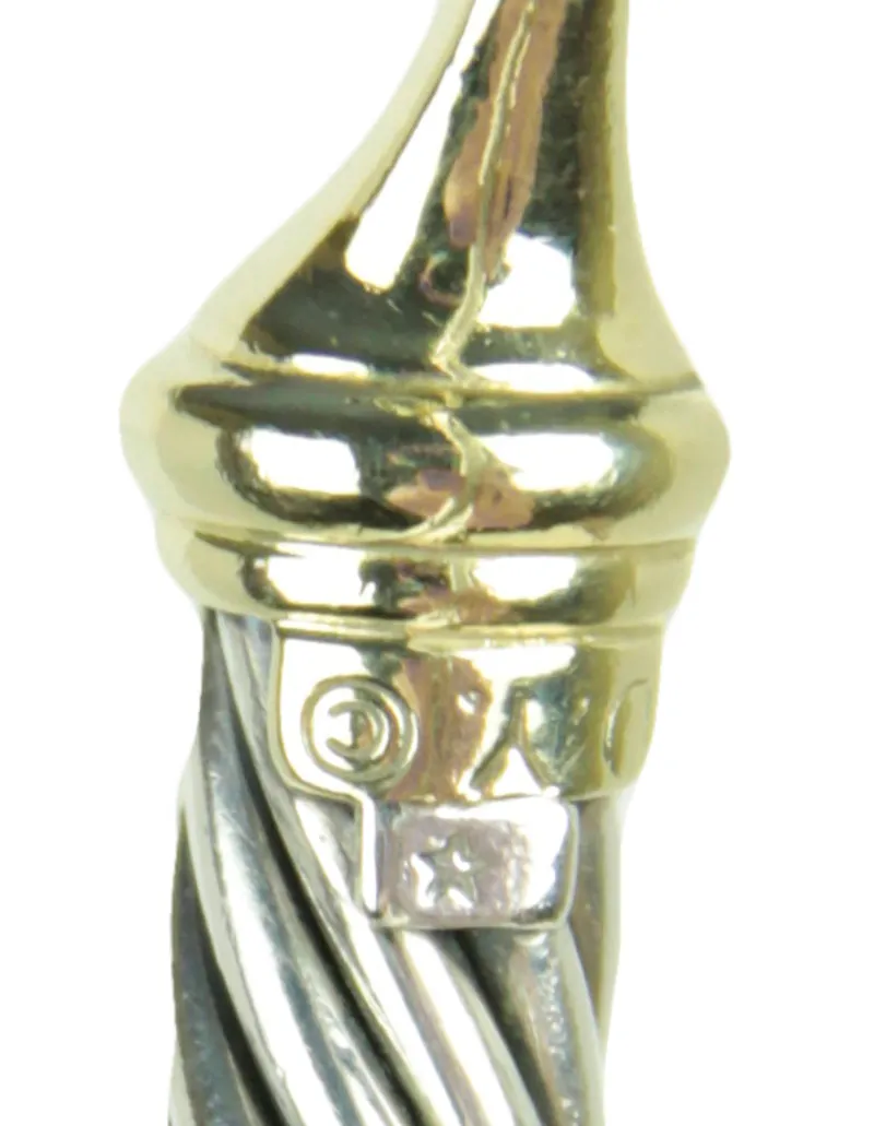 David Yurman Sterling/14k 7mm Cable Classic Buckle Bracelet