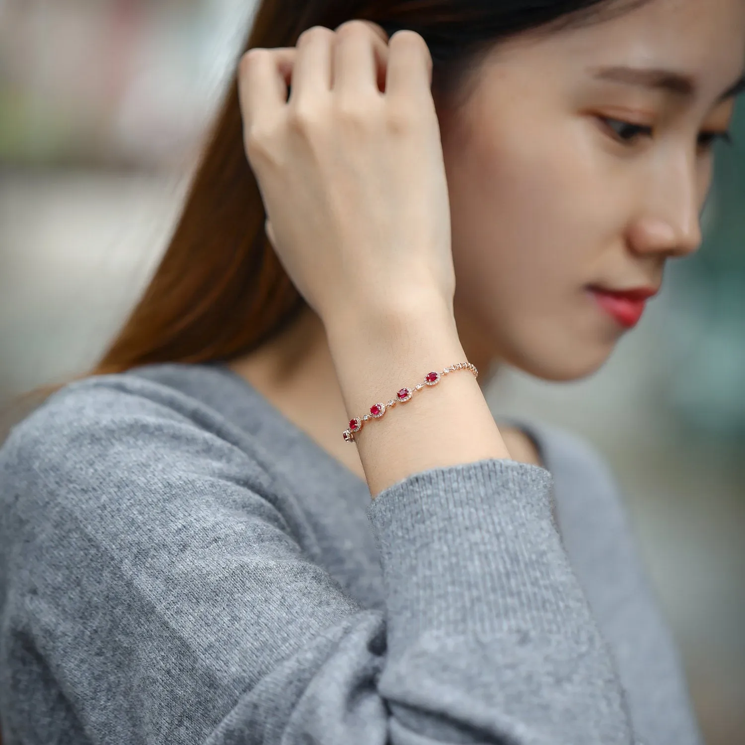 Diamond and Ruby Bracelet