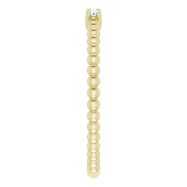 Diamond Beaded Stacking Ring - Special Order