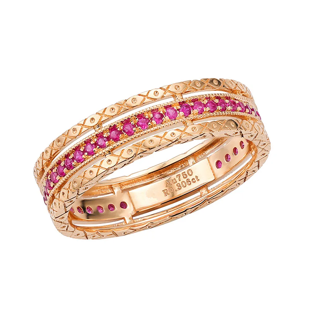 Diamond or Ruby Emerald Full Eternity Ring