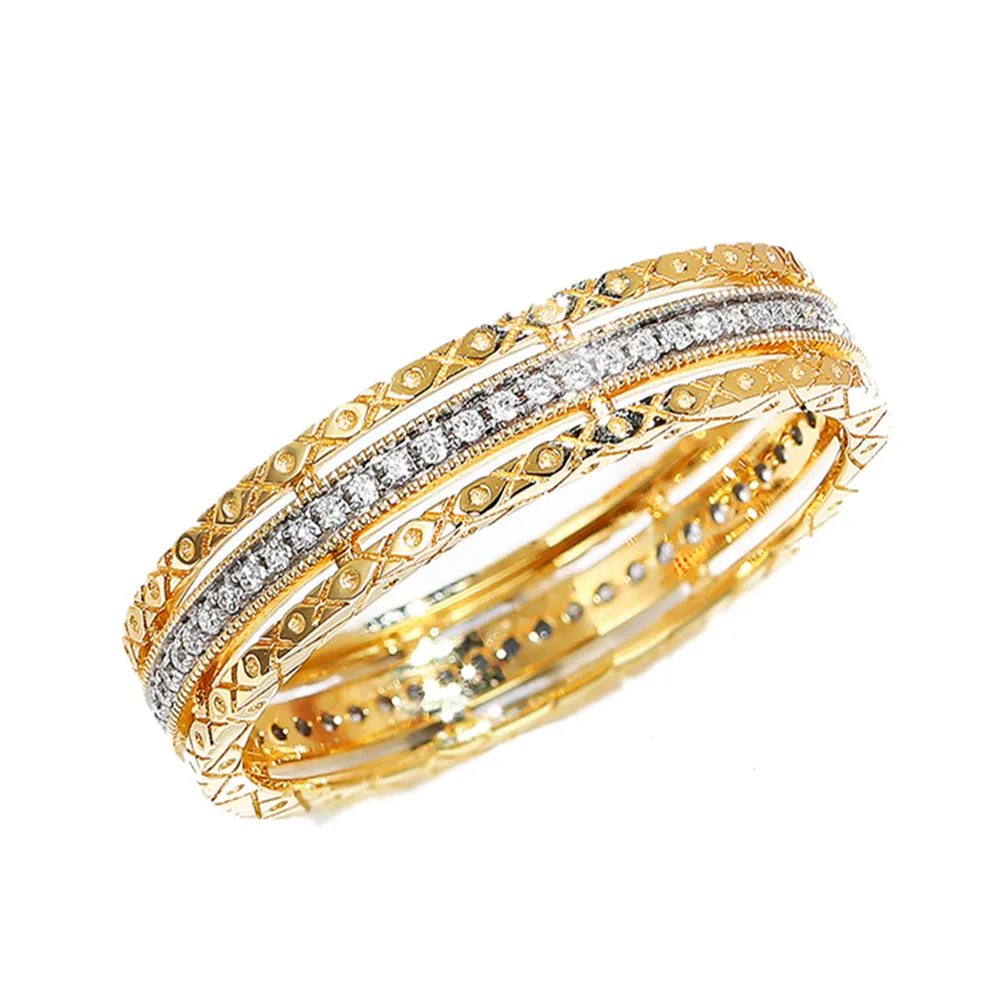 Diamond or Ruby Emerald Full Eternity Ring