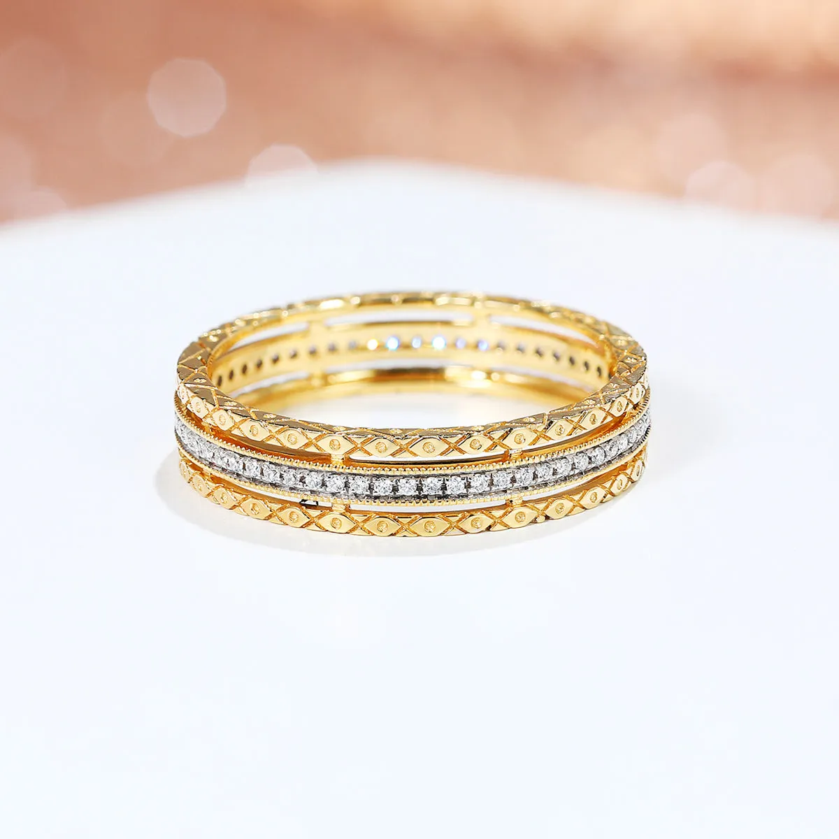 Diamond or Ruby Emerald Full Eternity Ring