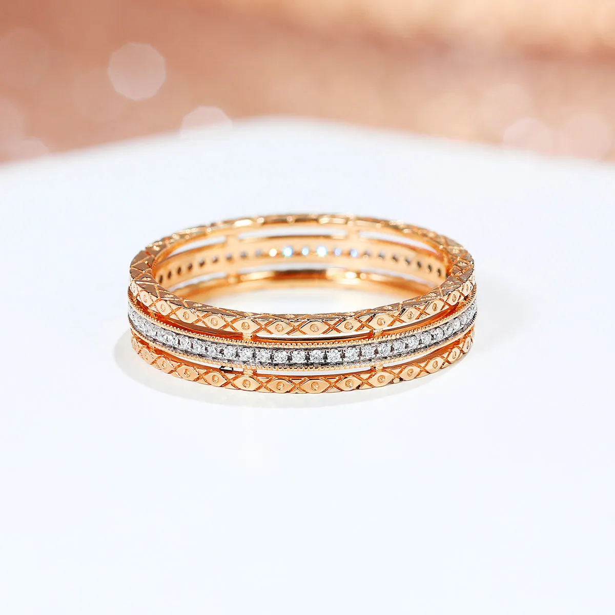 Diamond or Ruby Emerald Full Eternity Ring