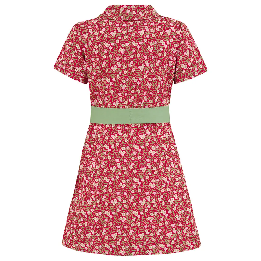 Eaton Girls Dress - Ruby Chintz