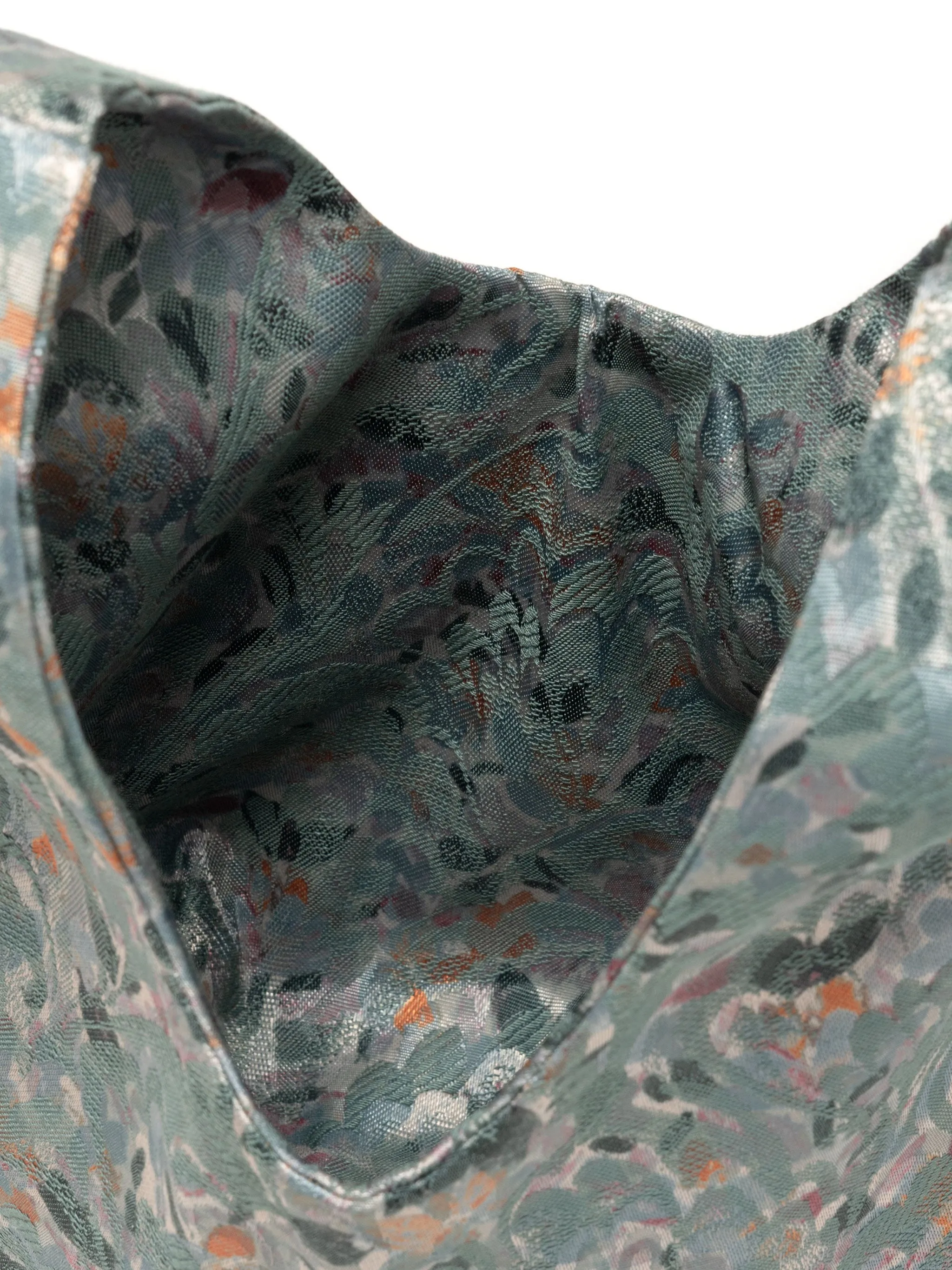 egg tote - vintage jacquard blue oasis