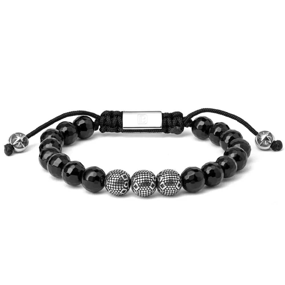 Faceted Onyx and Silver Tropez