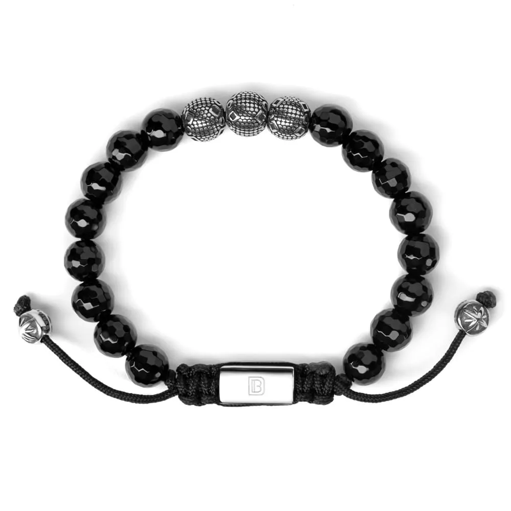 Faceted Onyx and Silver Tropez