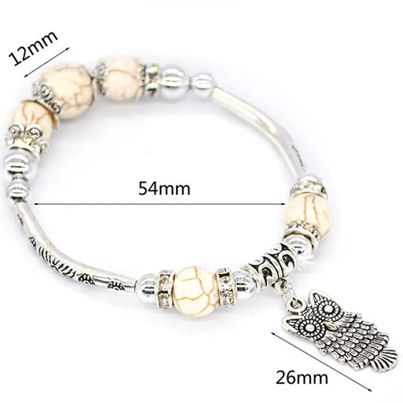 Fashion Beaded Owl Bracelet