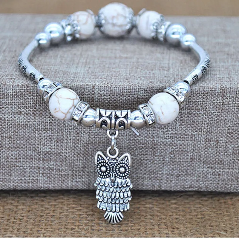 Fashion Beaded Owl Bracelet