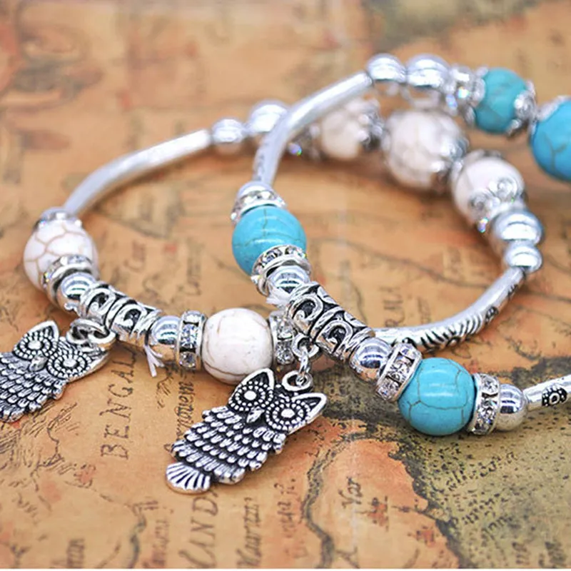 Fashion Beaded Owl Bracelet
