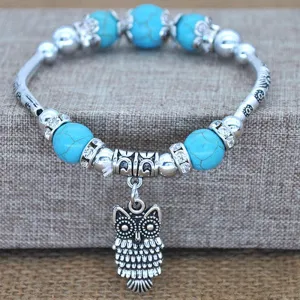 Fashion Beaded Owl Bracelet