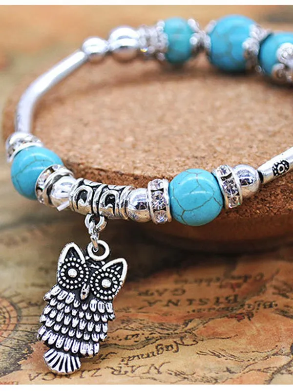 Fashion Beaded Owl Bracelet