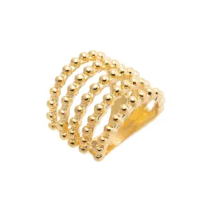 Five Row Beaded Ball Ring