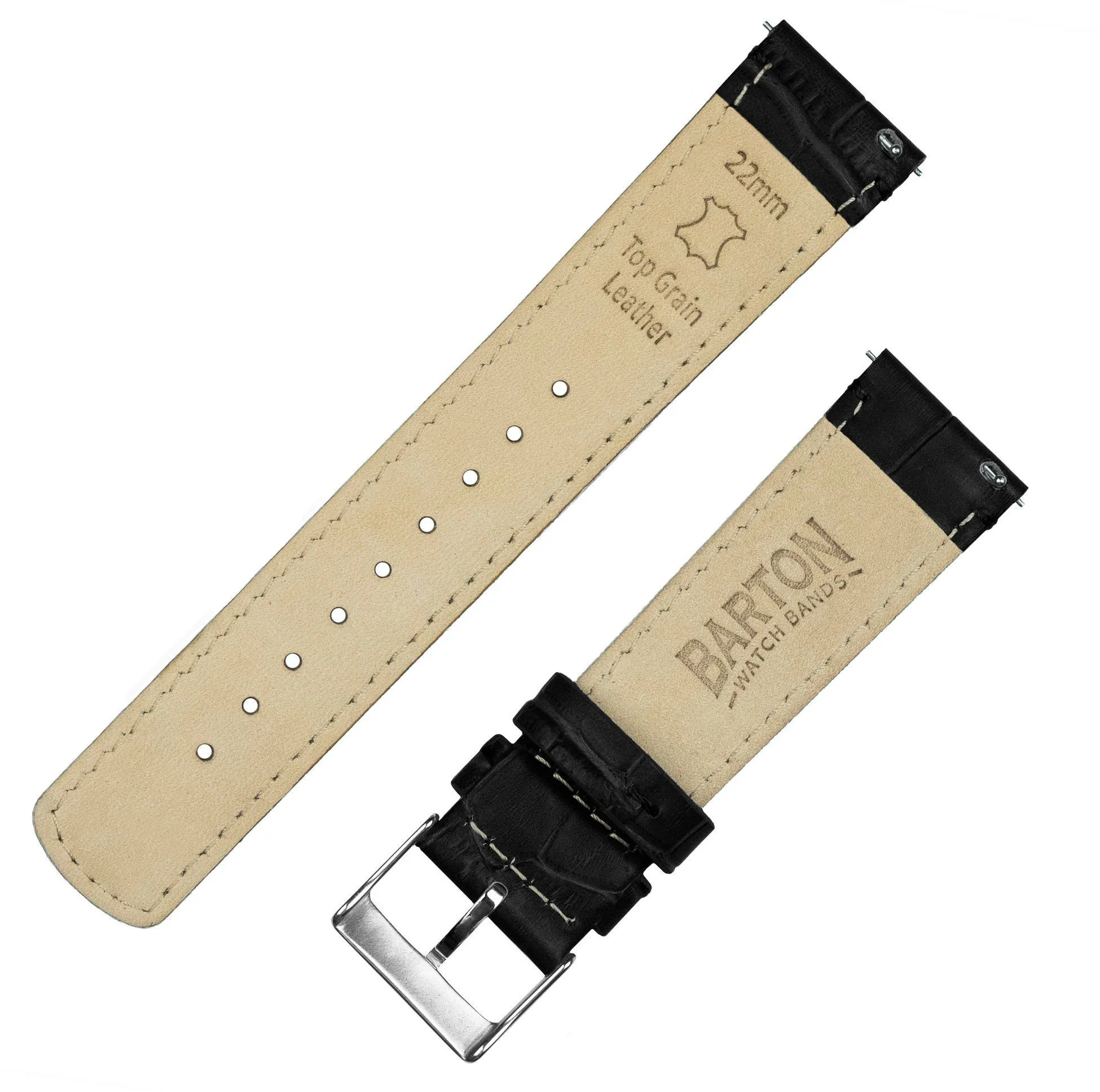 Gear S3 Classic Frontier Black Alligator Grain Leather Watch Band