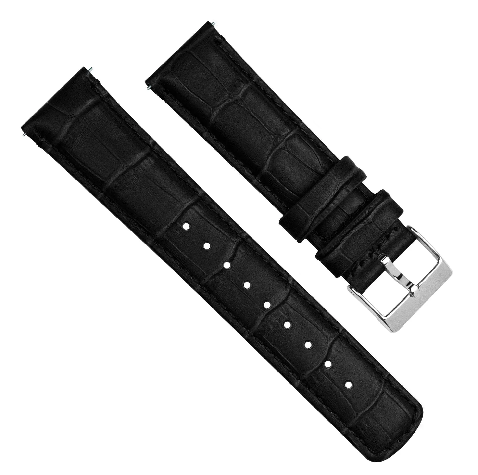 Gear S3 Classic Frontier Black Alligator Grain Leather Watch Band