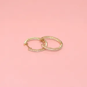 Gemma Pave Huggie Earring