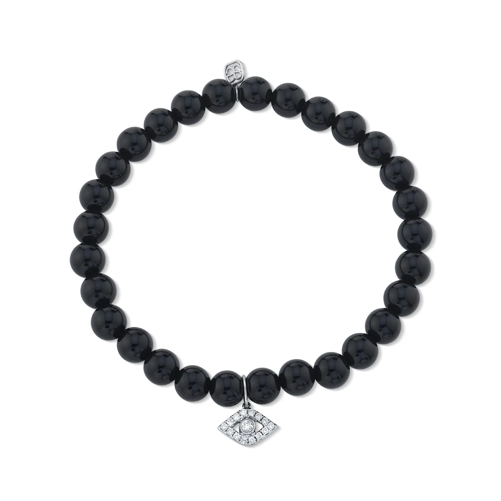 Gold & Diamond Large Eye on Onyx