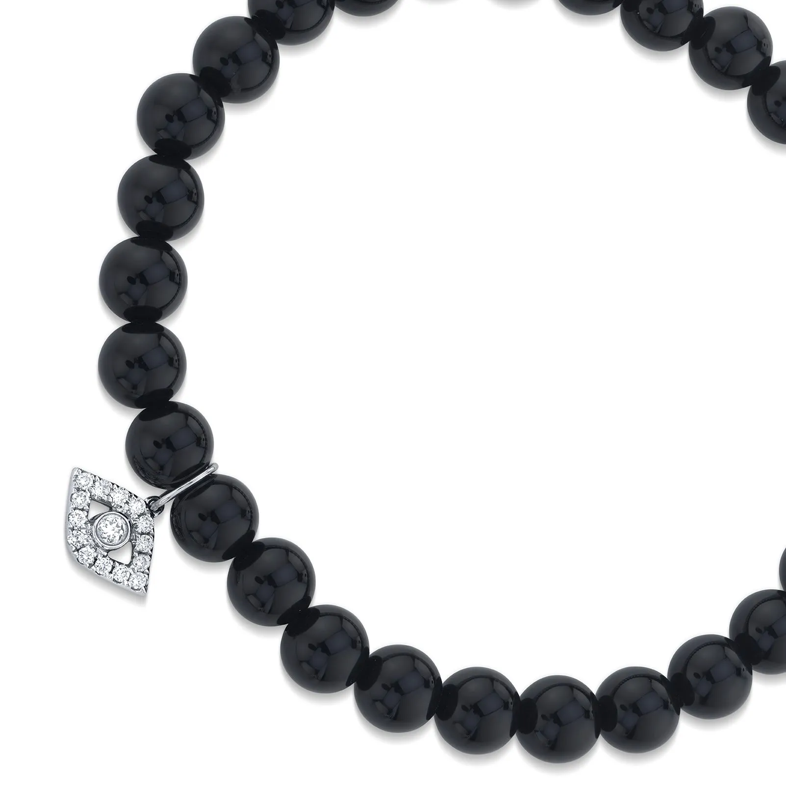 Gold & Diamond Large Eye on Onyx
