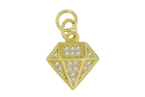 Gold Pave Diamond Charm