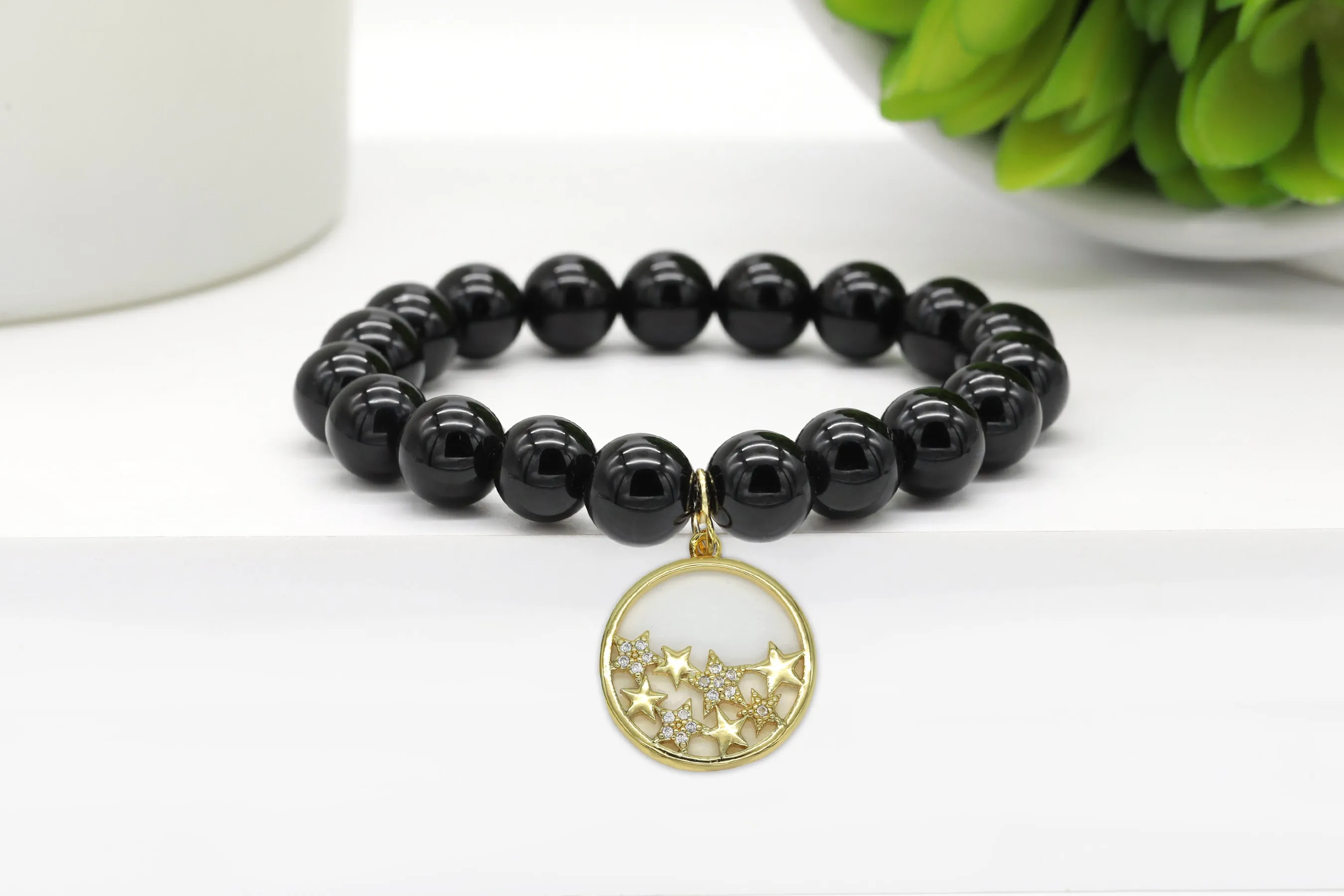 Gold Pave Multiple Star Charm