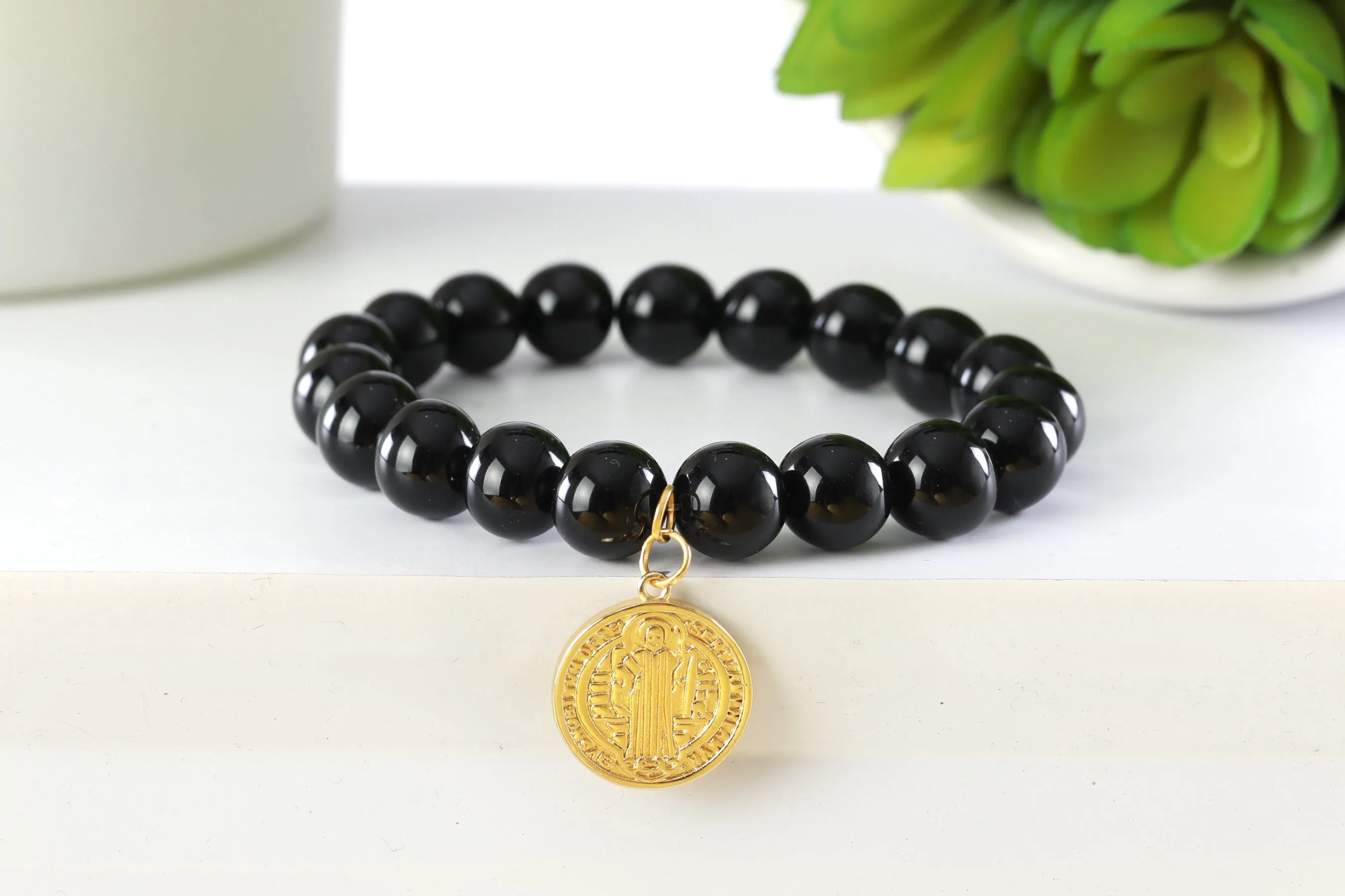Gold St. Benedict Charm