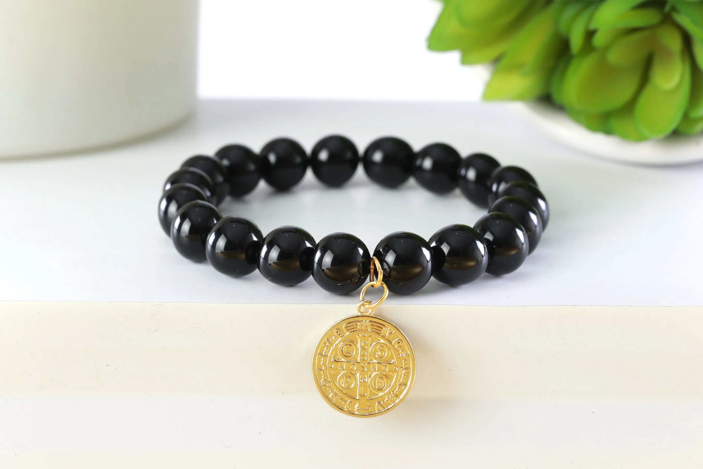 Gold St. Benedict Charm