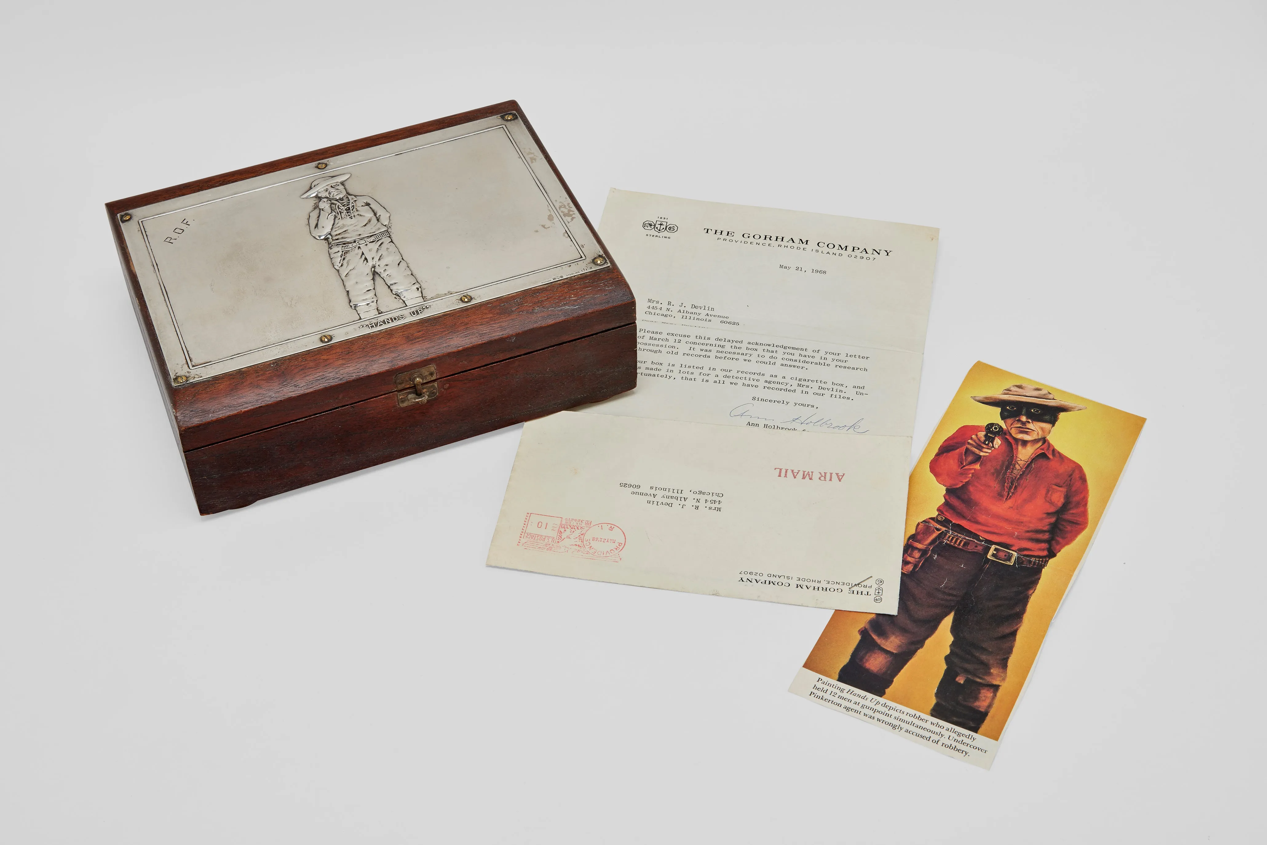 Gorham Pinkerton "Hands Up" Humidor