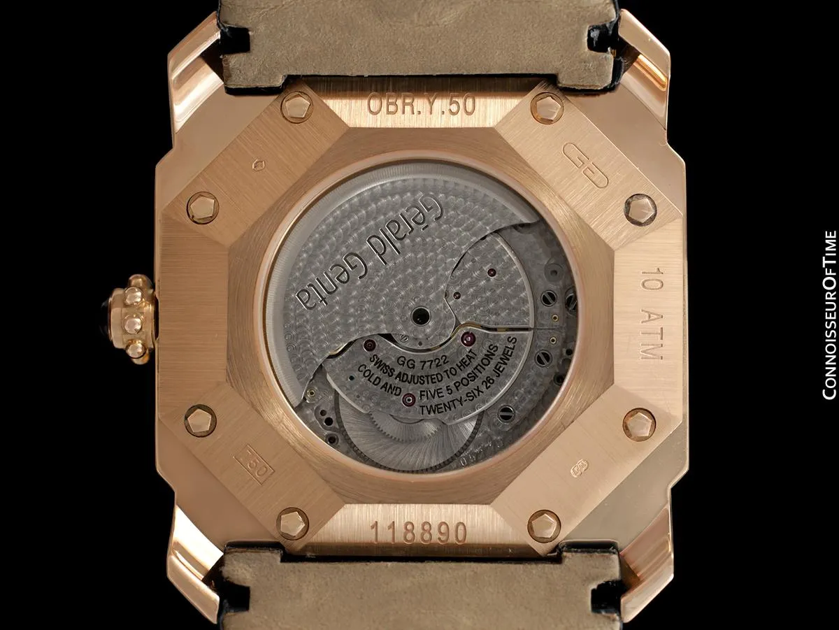 Gérald Genta Bi-Retrograde Large & Rare Mens Watch (Designer of Audemars Piguet Royal Oak) - 18K Rose Gold