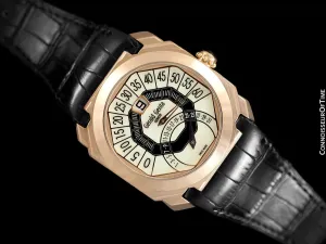 Gérald Genta Bi-Retrograde Large & Rare Mens Watch (Designer of Audemars Piguet Royal Oak) - 18K Rose Gold