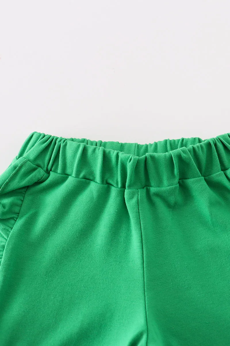 Green Golf Applique Girl Set