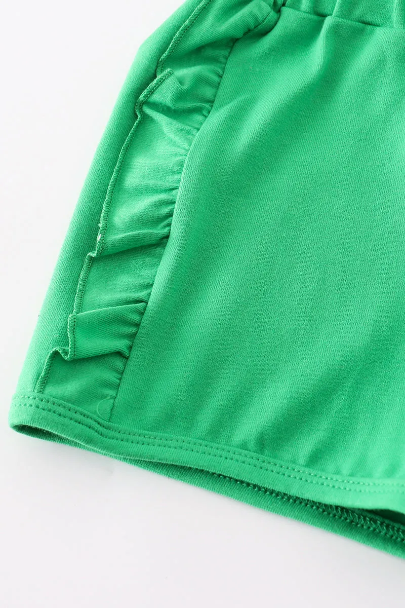 Green Golf Applique Girl Set
