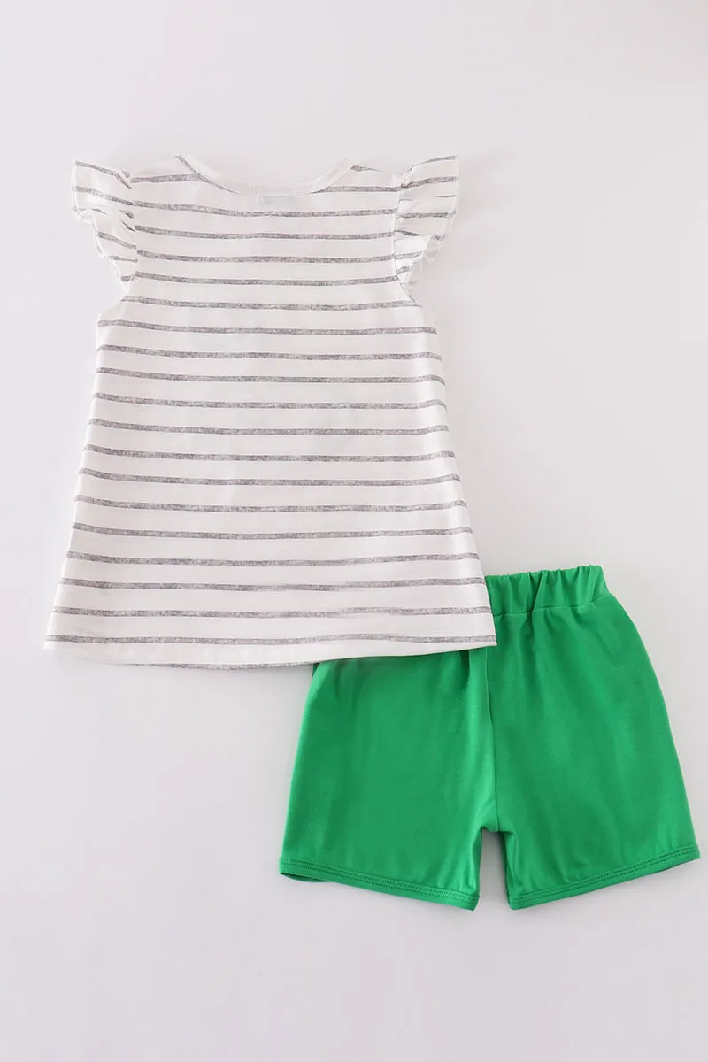 Green Golf Applique Girl Set